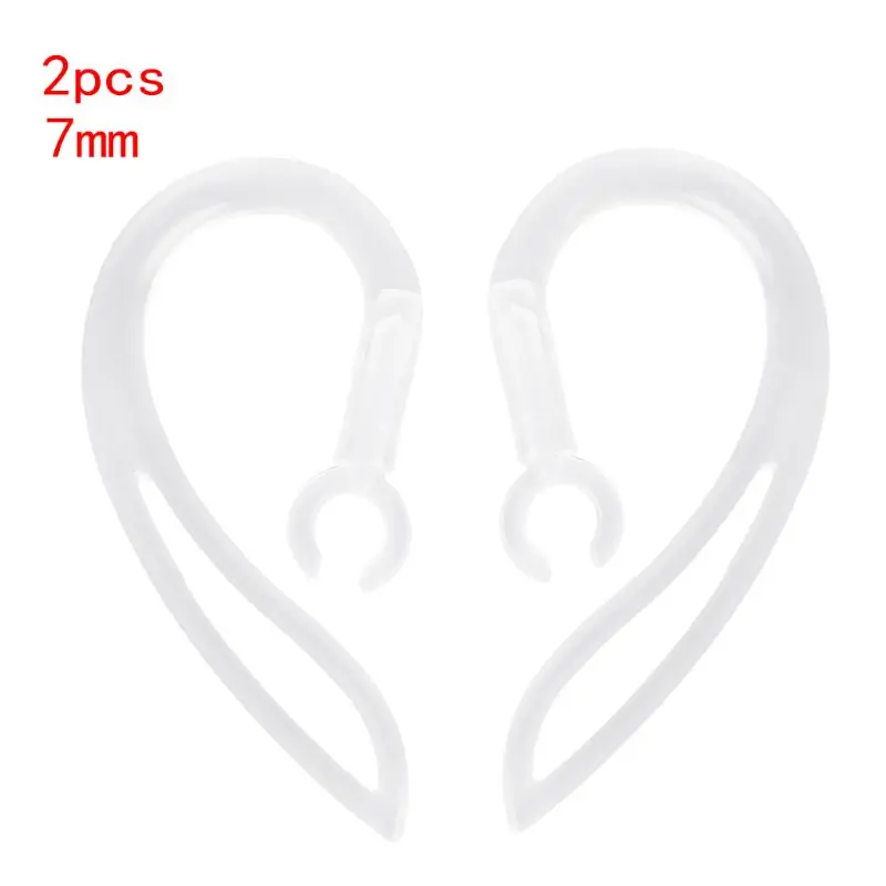 7mm Bluetooth Earphones Transparent Soft Silicone Ear Hook Loop Clip Headset