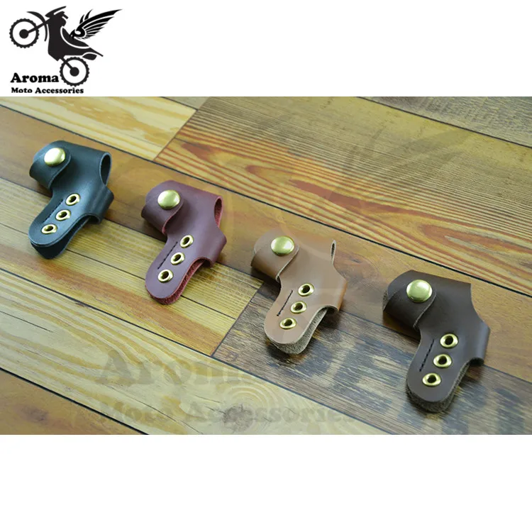 De cuero retro moto rbike de palanca de cambios de caso protector de la cubierta de la palanca de cambio de moto piezas moto rcycle Accesorios