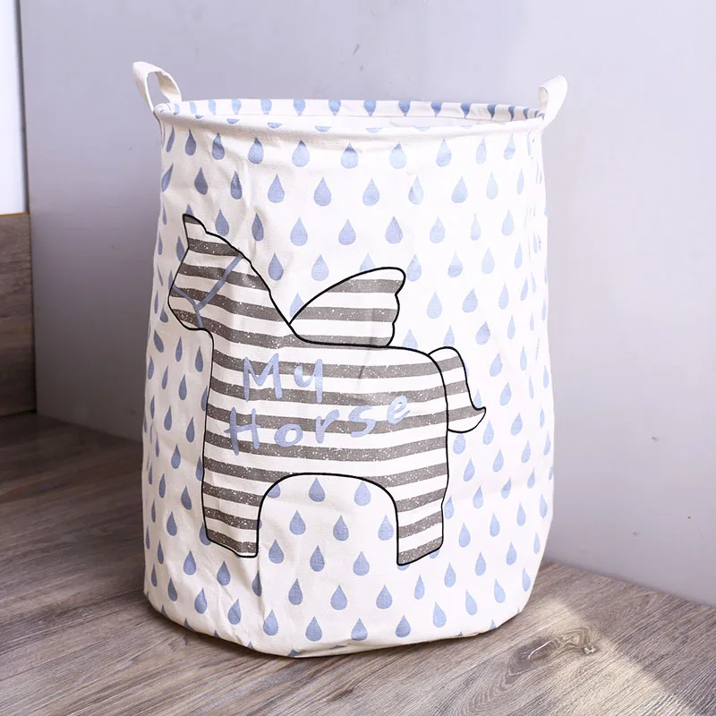 سلة الغسيل حقيبة كبيرة الغسيل التخزين دلو للملابس لعبة القطن الكتان المحمولة طفل الغسيل حامل مُنظِم الحقيبة المنزلية