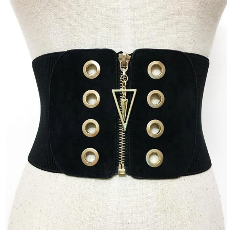 

2019 New Women's Wide Belts Female Decoration Elastic Fashion Cummerbund Strap All-match Belts For Women vintage Belt Waist