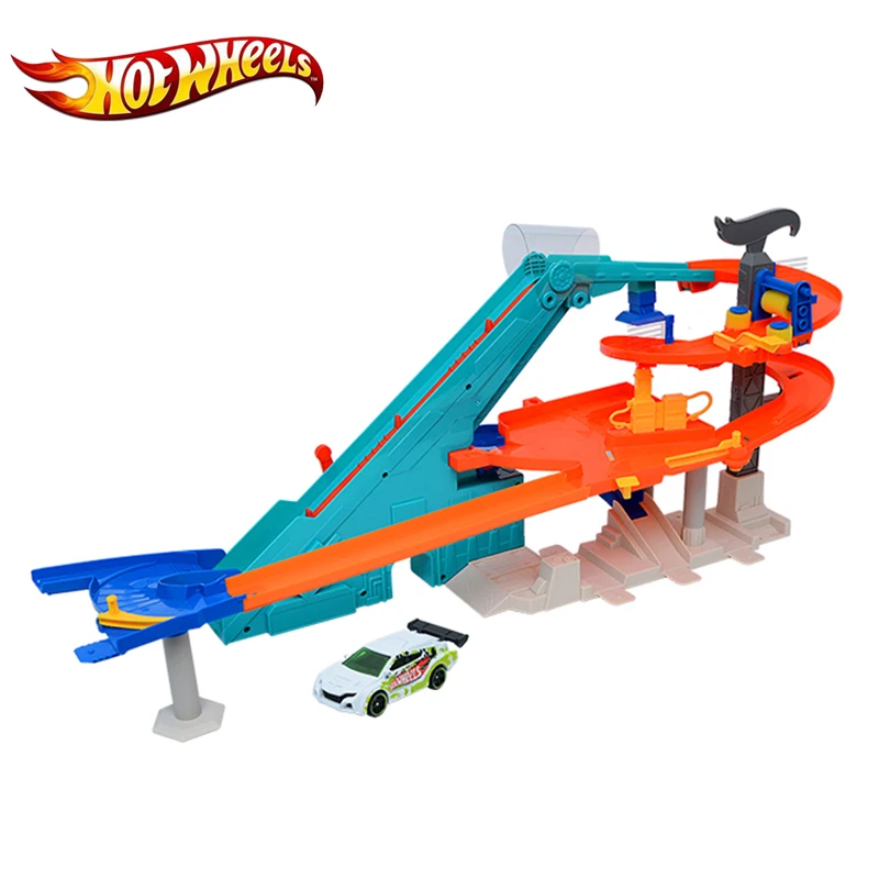 Caliente ruedas Original de la marca deporte pista vehículo juguete Multi-Funct traje de pista de brinquedo Educativo modelo de coche BGJ18