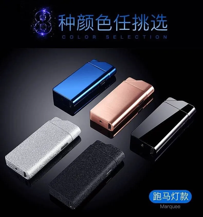 Новый двойной Arc плазменная Зажигалка Электронные USB зажигалки для курение сигар ветрозащитный перезаряжаемый прикуриватель табака трубы