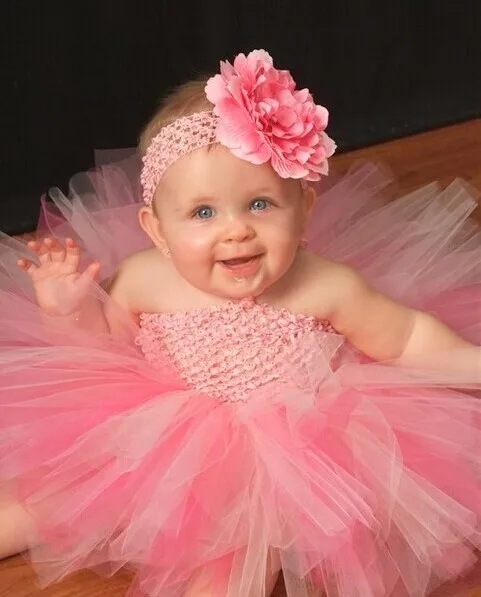 3PCS Baby Girls Crochet Tutu Dress Infant 100% Handmade ...