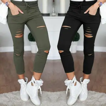 

Fashion Women Casual Skinny Stretch Slim Fit Pencil Pants Trousers Leggings New