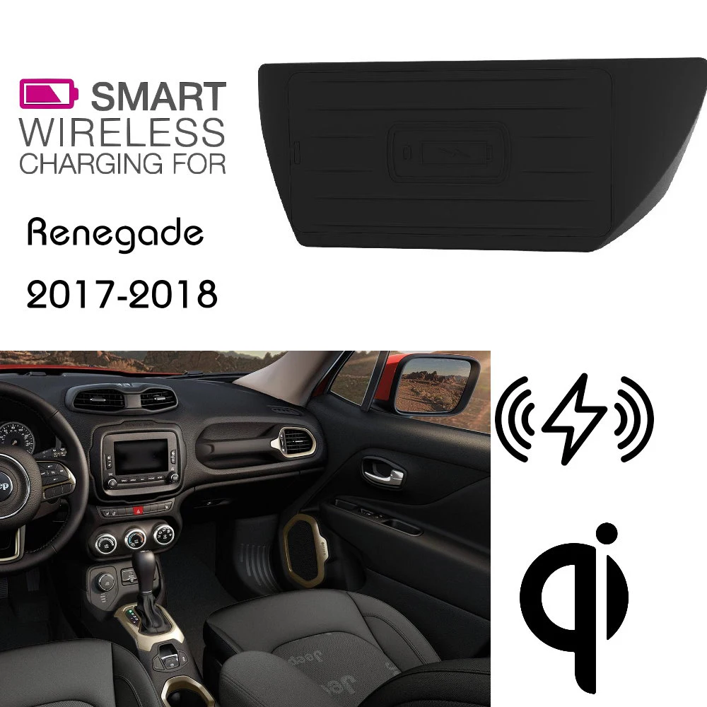 

For Jeep QI Wireless charging Hidden Wireless charger Phone Holder Storage For Renegade
