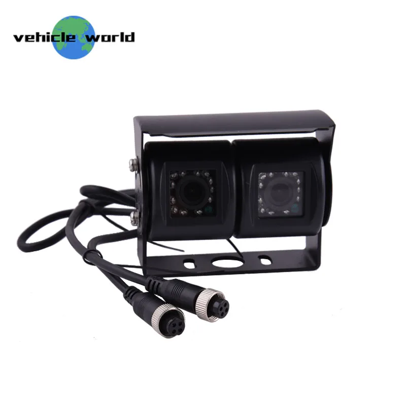 DC12V IP68 водонепроницаемый 1/3 ''cmos с двумя объективами Автомобильная камера