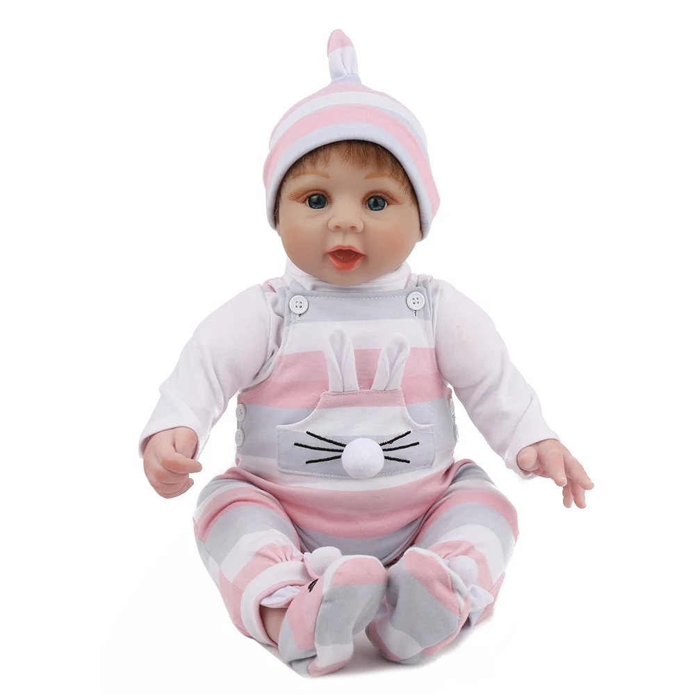

Real Reborn Silicone Baby Dolls 22'' Cuddly Lifelike Soft Vinyl Doll Real Handmade Toys For Children