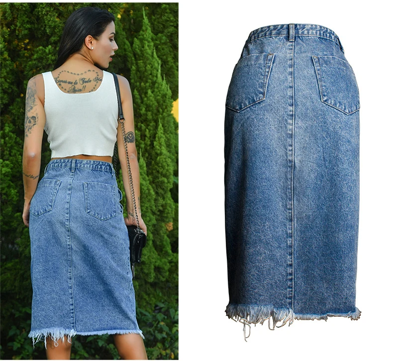 Skirt of female skirt hairline furl furl to wrap hip bull-puncher skirt irregular tassel tall waist skirt of halter MIDI skirt (10)