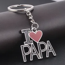 Regalos del Día del Padre llavero I Love Dad personalidad Metal amor PAPA padre Festival