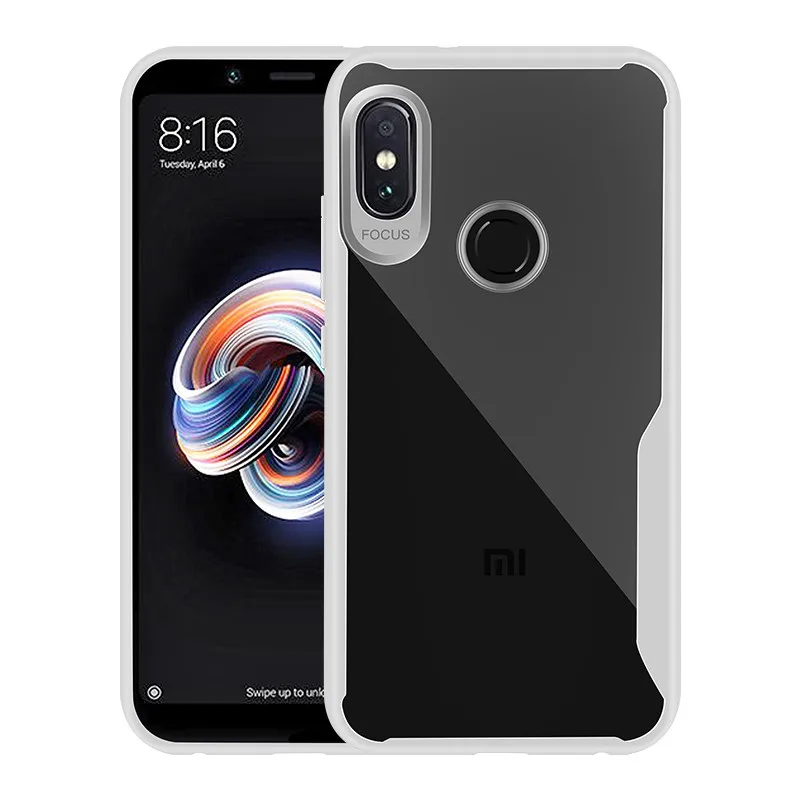 Прочный прозрачный чехол из ТПУ для Xiaomi mi 8 A1 A2 Lite F1 Red 4A 5A 5 Plus 6A S2 Note 4 4X6 7 Pro мягкий