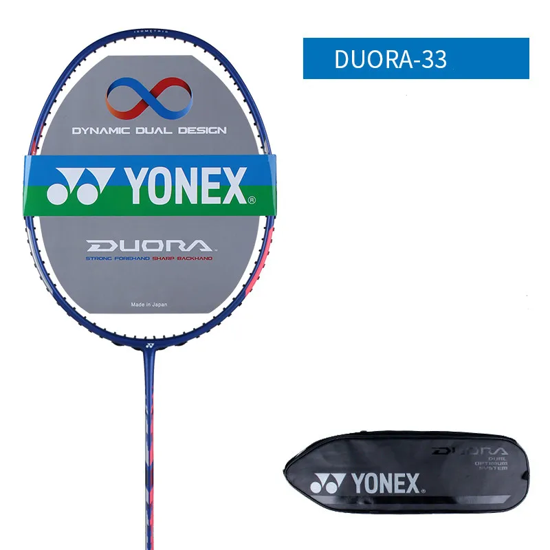 Новая Подлинная Yonex полностью углеродная Duora 33 ракетка для бадминтона, ракетка для бадминтона, нанизанная и свободная рукоятка