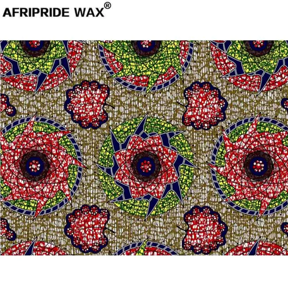 Африканская Анкара ткань высокого качества оптом Африканский Цветочный хлопок настоящая восковая парча ткань для одежды A18F0481