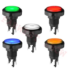 10 шт. 45 мм освещенные аркадные кнопки с 12 В светодиодные фонари для аркадной видео игры круглые светодиодные кнопки с микро-переключателем