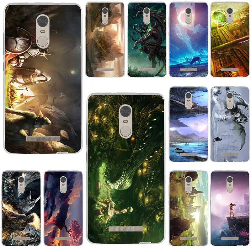 Fantasy Magic World Cell Phone Case Soft TPU Cover for Xiaomi Mi Redmi Note 3S 4 4X 4A 5 5S 5A 6 6X 6A 8 A1 Pro Plus Max 3 Bags | Мобильные