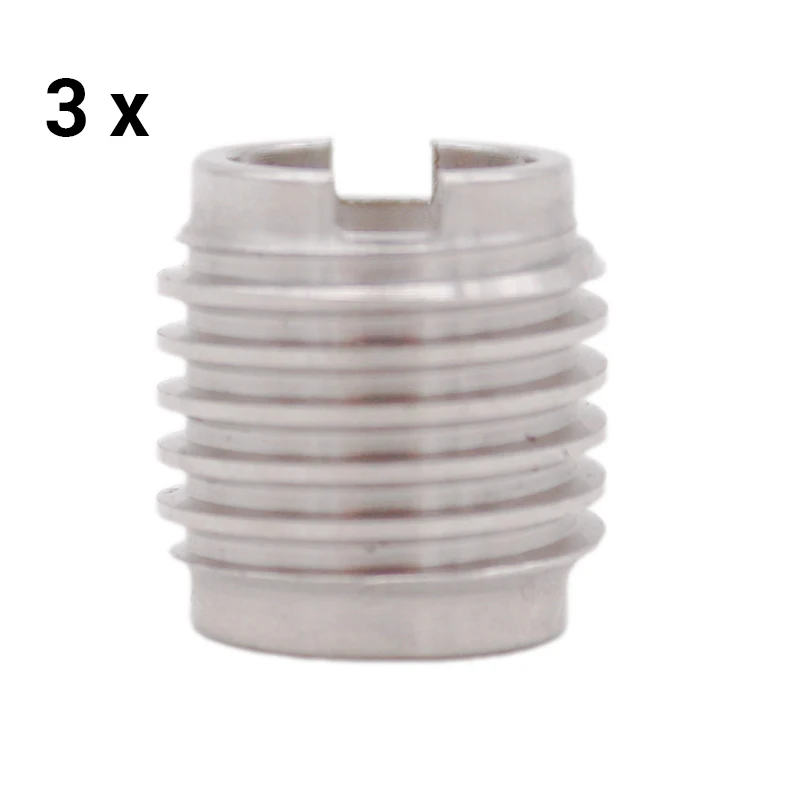 Stainless Beer Tap Handle Insert Dual Threaded Insert for Wooden Tap