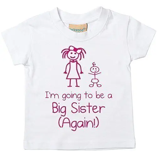 I'm To Be A Big Sister Again белая футболка с рисунком для маленьких детей Новая модная