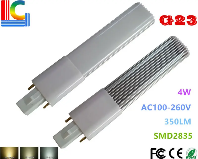 

Ultra bright G23 4W 6W 8W LED Tube 110V 220V For Home Lamps Direct replacement 8W 11W 13W 18W PLC CE Freeshipping 5PCs/Lot