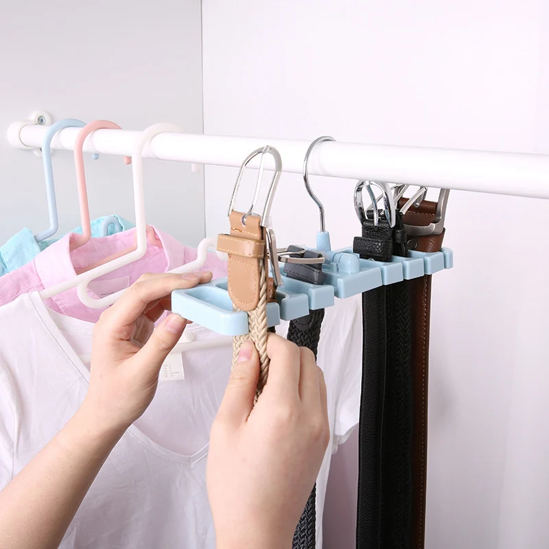 

Hook Organizer Holder Rack Storage Hanger Wardrobe Belt Tie Scarf Storage Rack Dropshipping FAS