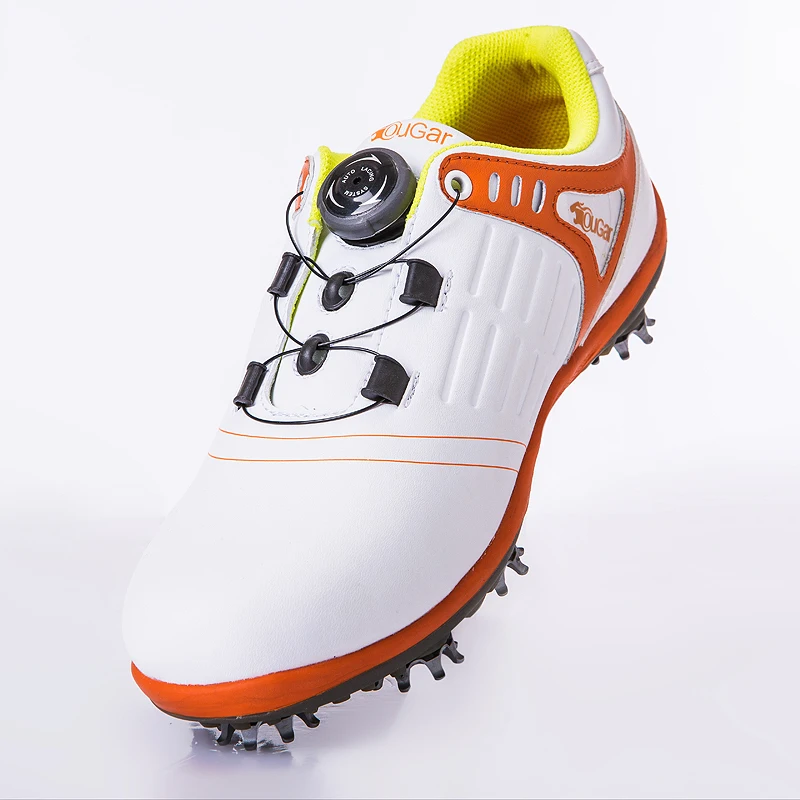 

New Style Golf Shoes Men's Knobs Buckle Sneakers Trainers Slip Resistant Sports Shoes Skidproof Spikes Trainers