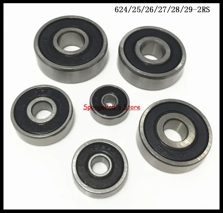 10pcs/Lot 626 2RS 626 RS 6x19x6mm Rubber Sealed Ball Bearing Miniature ...