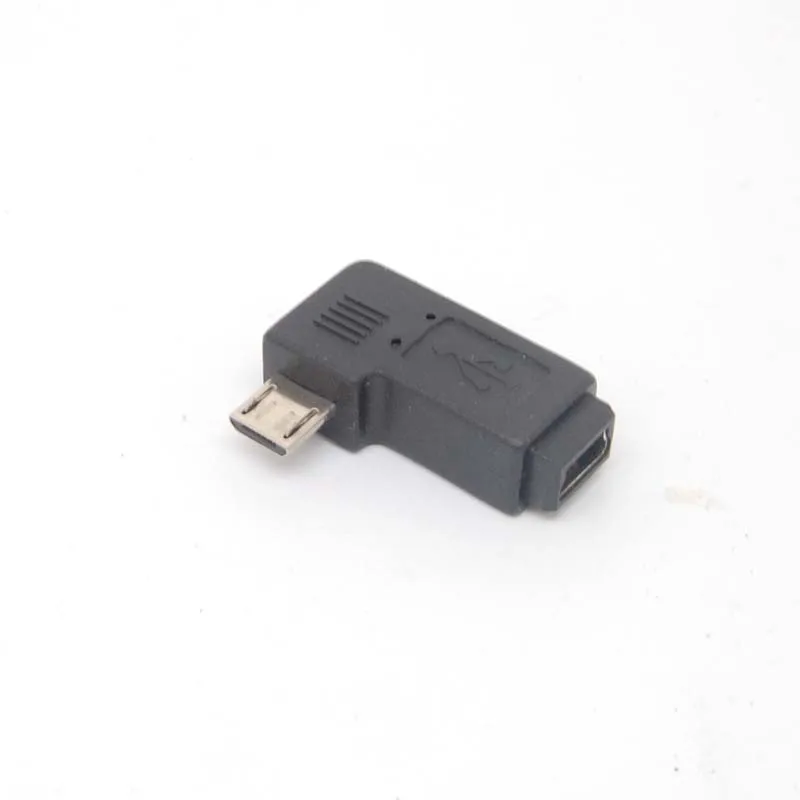 10 قطعة 90 درجة الحق محول المصغّر USB نوع Ab لذكر ميني USB الإناث 5pin