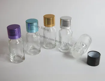 

360 x 10ml Clear Glass Essential Oil Bottle With Aluminum Cap,10ccTransparent Glass Container,Cosmetic Packaging