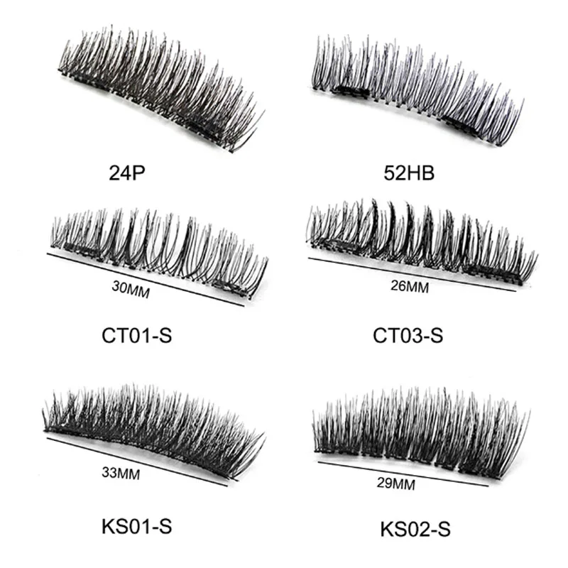 

4Pcs/Set 3D False Eyelashes Handmade Cilios No Glue Fake Eye Lashes Thicker Cross Reusable Double Magnetic Eyelash Extension