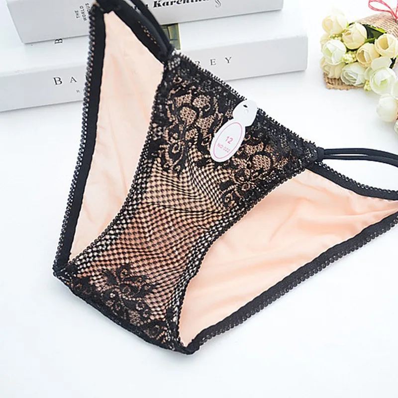 BEFORW Ultra-thin Sexy Panties Lace Splice Temptation Panties Women Cotton Croth Low Rise Underwear Women Sexy Lingerie Briefs