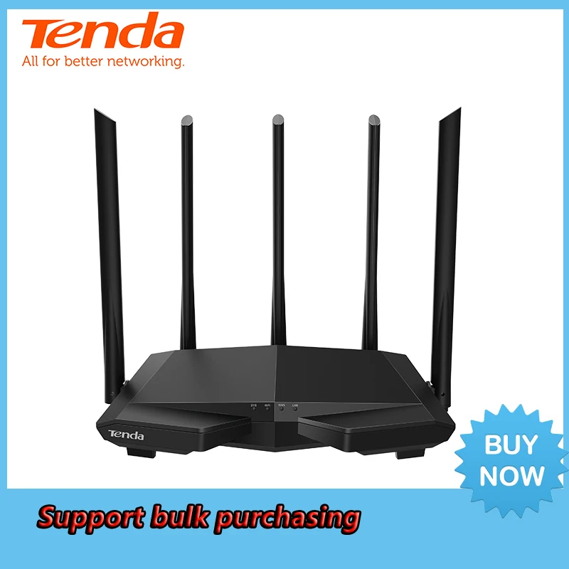 Tenda AC7 AC1200M Беспроводной Wi-Fi роутер с 2,4 ГГц/5,0 ГГц с высоким коэффициентом усиления антенна домашний двухдиапазонный Wi-Fi ретранслятор, управление приложением