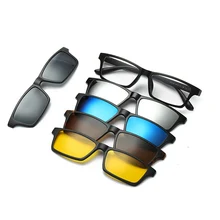 Классические оптические очки, оправа для мужчин и женщин, с 5 клипсами, солнцезащитные очки, поляризационные Магнитные очки для мужчин, очки для близорукости