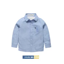 Обувь для мальчиков одежда плюс бархат утолщаются теплые рубашки зимние однотонные с отложным воротником детская одежда хлопок детский топ