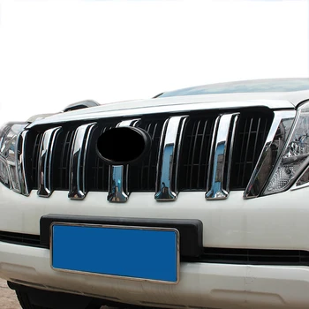 

FOR Toyota Prado J150 GX GXL Land Cruiser 2014 2015 2016 2017 ABS Chrome Grille Grill Molding Around Cover Trim accessories 6pcs
