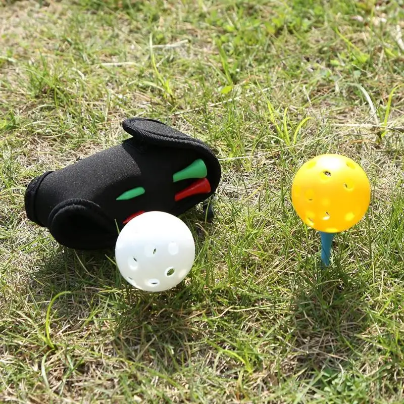 مصغرة المحمولة جولف حامل الكرة حقيبة SBR النيوبرين الخصر حزمة مع 4 المحملات + 2 الجوف البلاستيك كرات حقيبة التخزين إكسسوارات الغولف