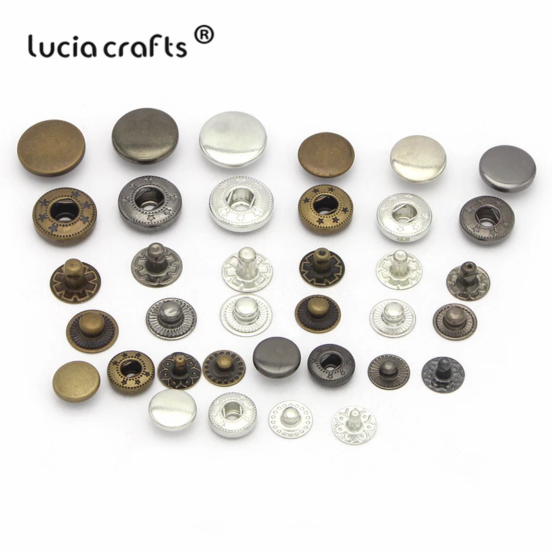 Распродажа! Lucia crafts 30 set/45 мм/10/12/15 мм металлический Пресс шпильки пришивания пуговиц застежки-кнопки пошив одежды «сделай сам» Аксессуары G0716