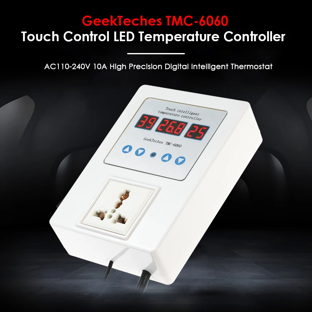 

Sockets E2494 Digital LED Thermostat Electrical Sockets Water Temperature Controller Waterproof Probe NTC Sensor US/EU