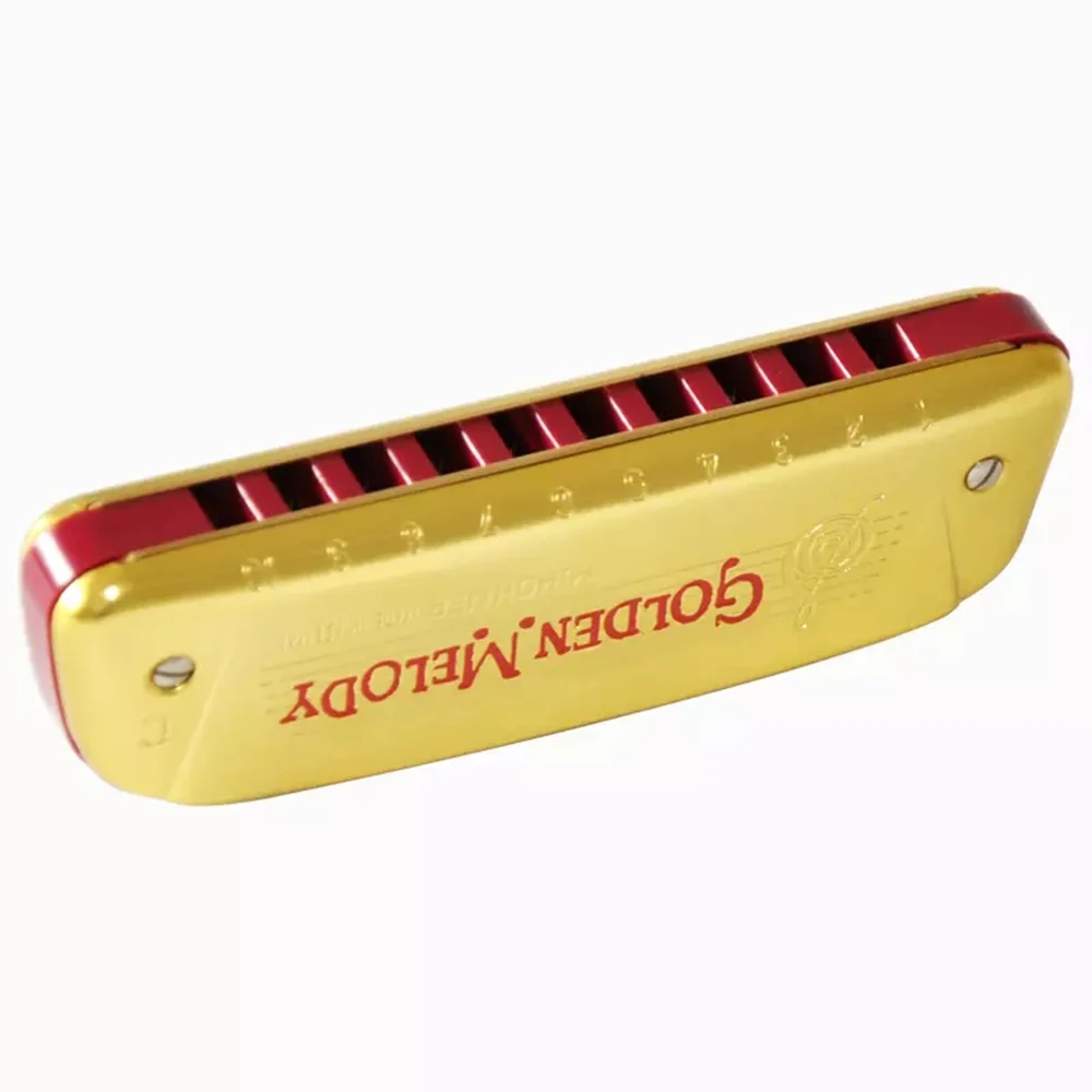 Hohner диатоническая губная гармоника 10 отверстий блюз Арфа рот орган Instrumento ABS гребень Ключ C музыкальный инструмент Германия Золотая Мелодия 542