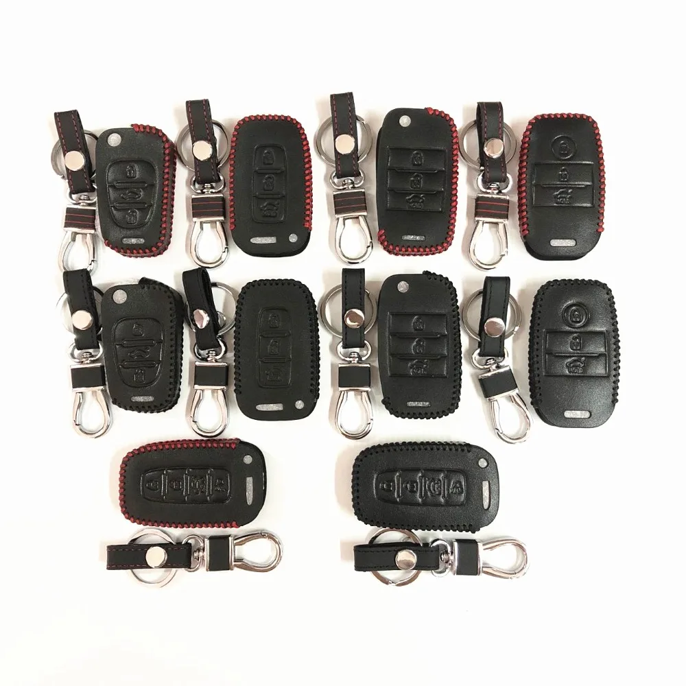 Чехол для ключей из натуральной кожи Kia Rio K2 K3 K5 K4 K9 K900 KX3 KX5 KX7 Cerato Soul Forte Sportage|Футляр