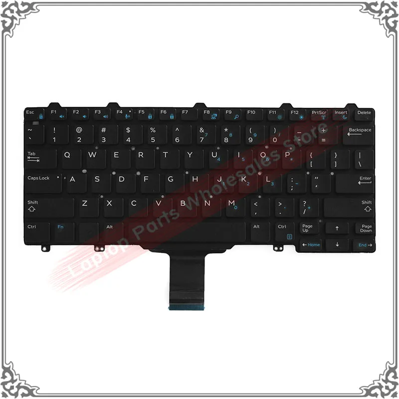 

US English Keyboard For Dell Latitude 3150 3160 E5250 E5270 E7270 E7250 Backlit Keyboard Repalcement