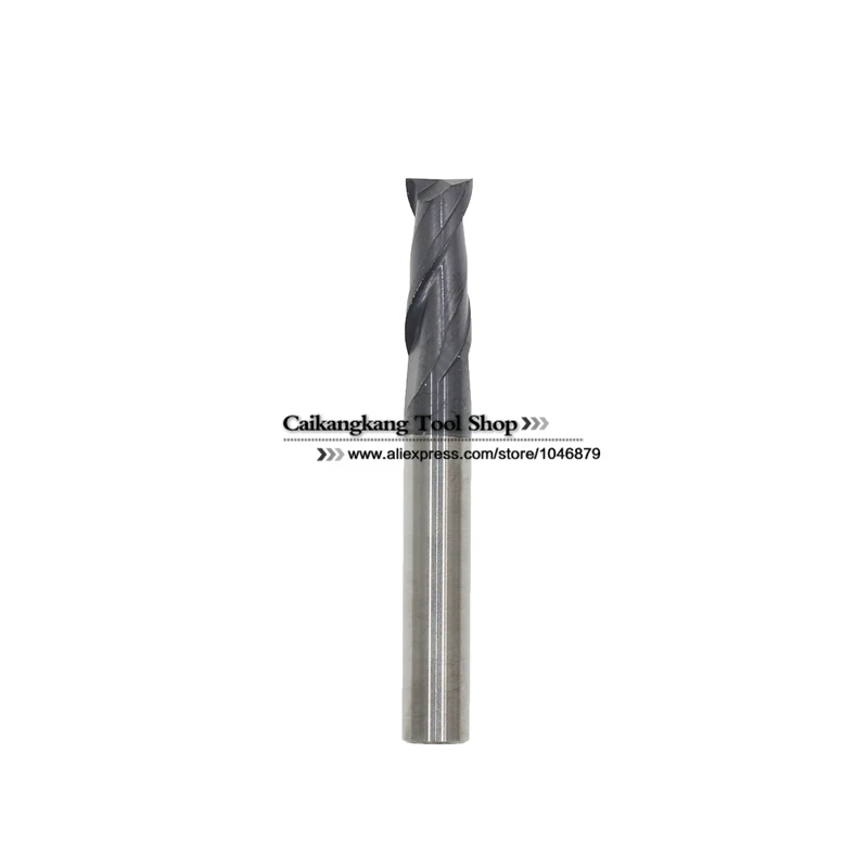 

New 2 Flute Head:6mm Tungsten steel cutter CNC milling Carbide End mills Highest cutting hardness: 55HRC 2F 6*6*15*50mm