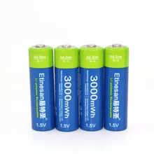 4 шт. * etinesan 3000mWh AA литий-полимерный литий-po литий Лев Перезаряжаемые Батарея для Беспроводной наушники, мышь, пульт дистанционного управления т. д.
