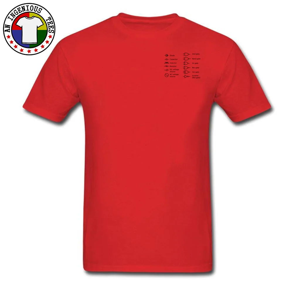 Circuit Ele, Мужская футболка с символом ts, Новое поступление, модные футболки с коротким рукавом, лучший подарок на день рождения, чистый хлопок, дешевая футболка - Цвет: Chest Print Red