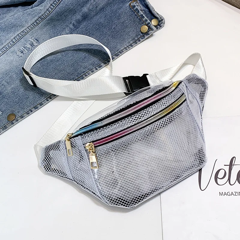 

PVC Transparent Waist Bags Belt Shoulder Crossbody Fanny Packs Women Chest Handbags Sac A Dos Bolsas Feminina Mujer Sac A Main