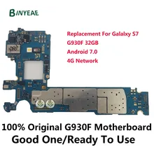 BINYEAE оригинальная G930F основная материнская плата Замена для samsung Galaxy S7 G930F 32 Гб разблокирована Европа 4G сеть