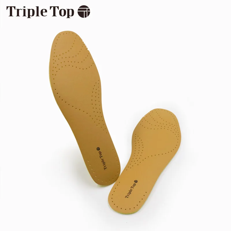 Мягкие противоскользящие стельки из кожи TripleTop для амортизирующего дезодорирования, забота о здоровье для обуви унисекс