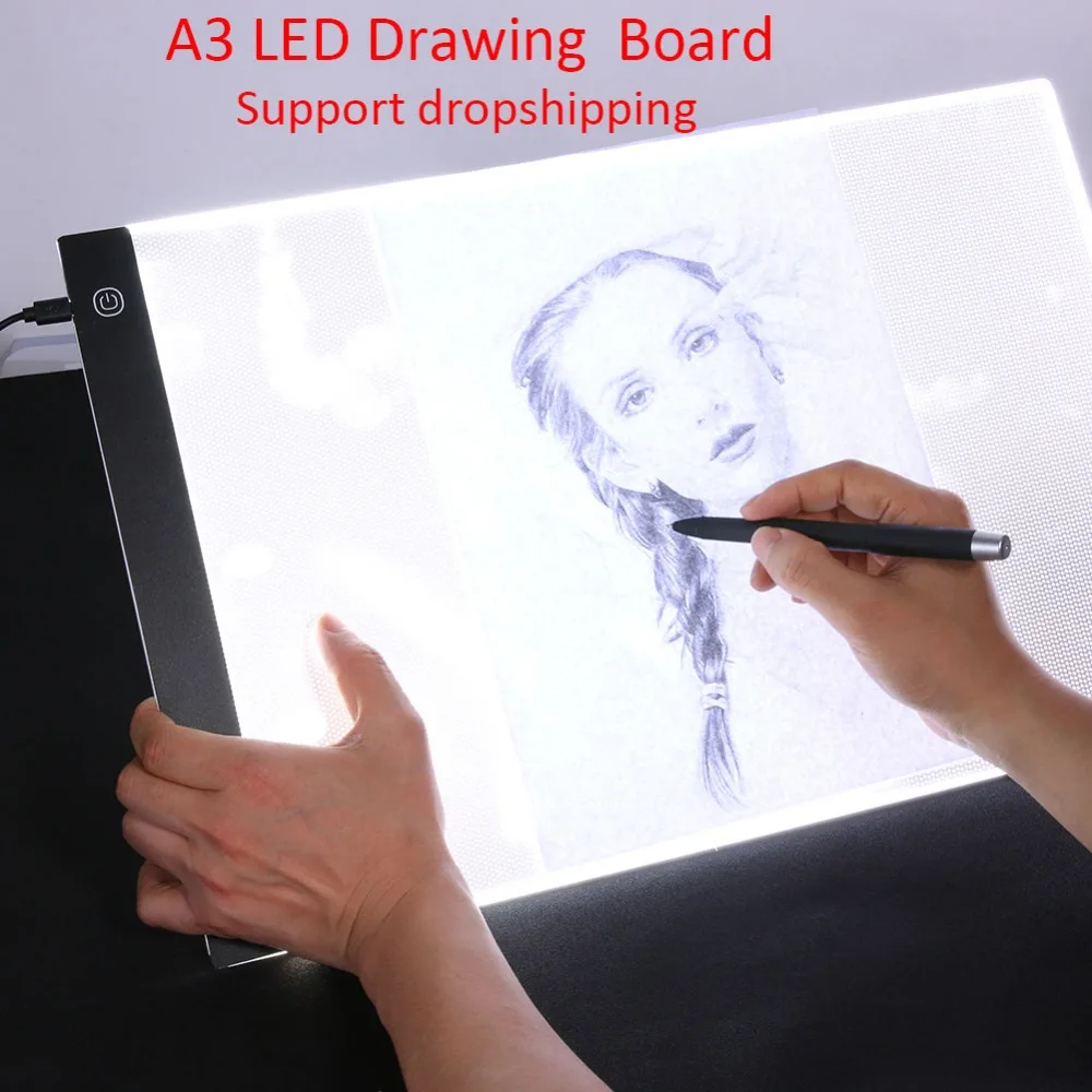 

A3 Light Pad LED Drawing Tablet Tracing Light Box 3 Modes Dimming Drawing Board Eye-protecting Pad for Painting Sketching Hot