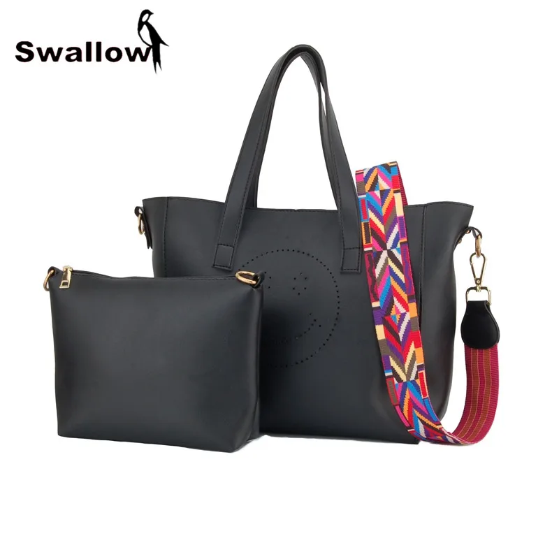 2017 Hollow Out Smile Face Luxury Handbags Women Bags Designer Wide Strap Shoulder Bag For Women ...