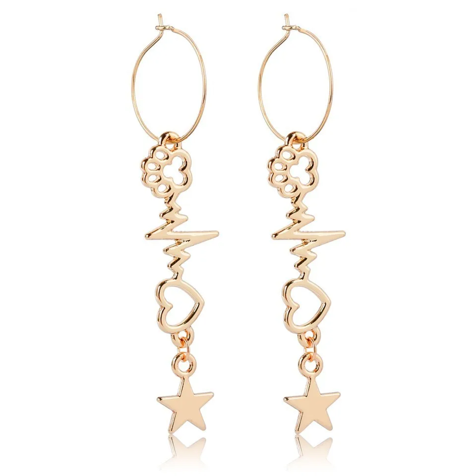 Women Trendy Design Korean Drop Earrings Fashion Gift For Lover Beach Earrings Female Women Handmade Wedding Jewelry - Окраска металла: E0383