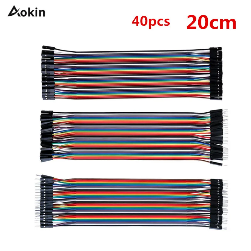 Dupont Line 20 см штырь гнездо и 40 шт. перемычка соединительный кабель для макетной