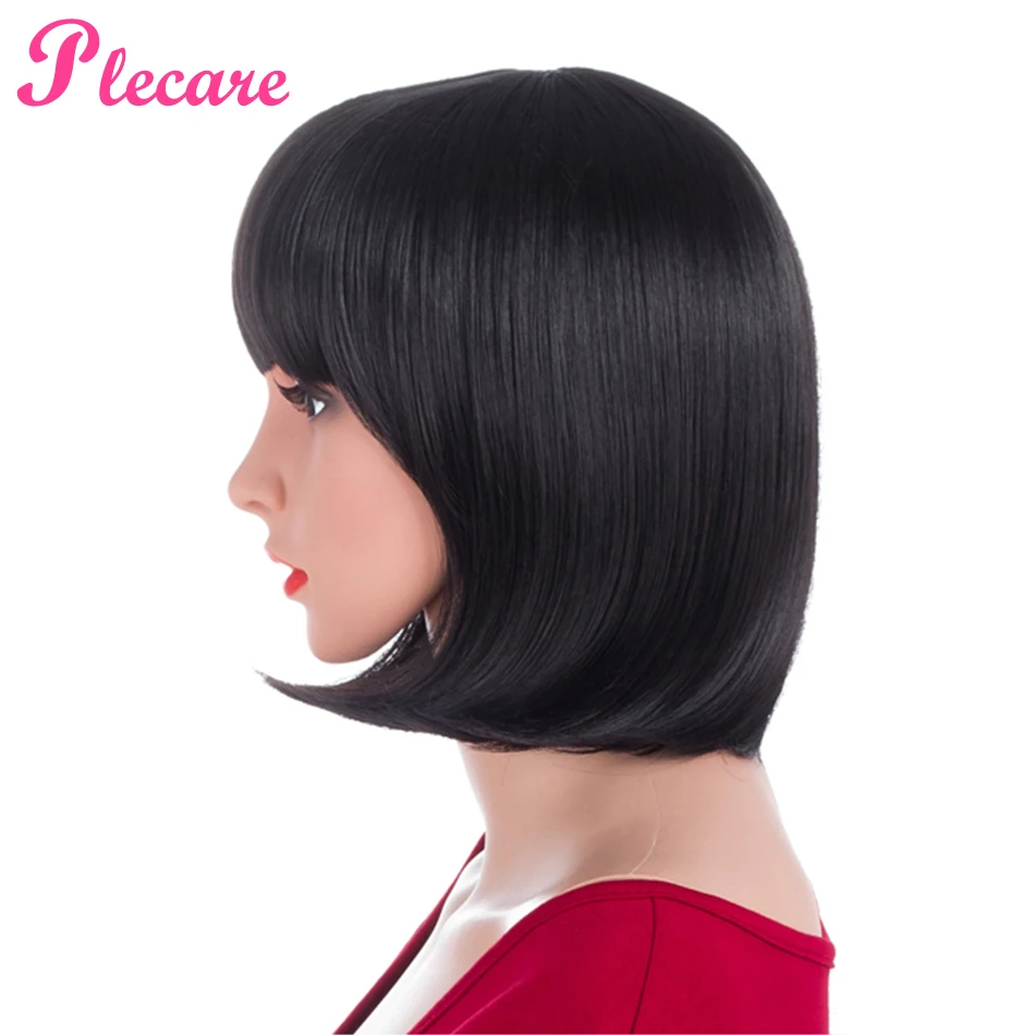 Plecare прямой BOBO короткий парик с челкой синтетические волосы термостойкие накладные волосы Косплей парики для женщин