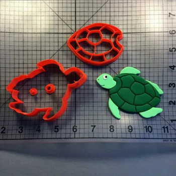 

Sea Turtle And Turtle Series Cookie Cutter Set Cake Decorating Tooks Custom Made 3D Printed Fondant Cupcake Kitchen Accessories
